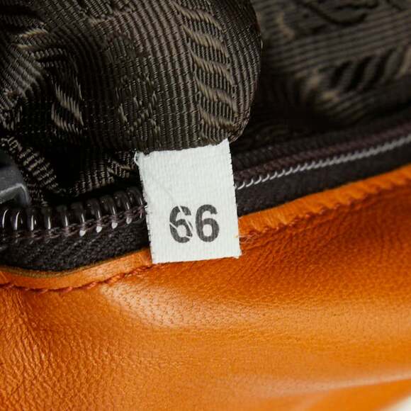 Prada One-Shoulder Bag B9475 Brown Wool and Porcelain Leather Women's PRADA - Picture 10 of 11